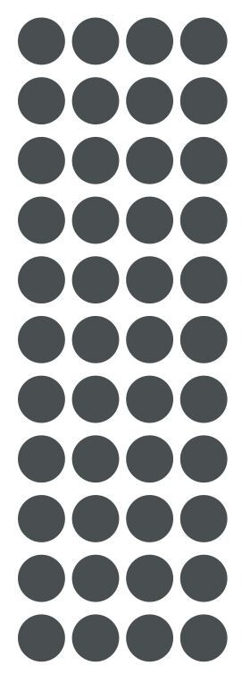 3/4″ Dark Grey Gray Round Label Dots Stickers Color Code Inventory 3/4 Inch Dot