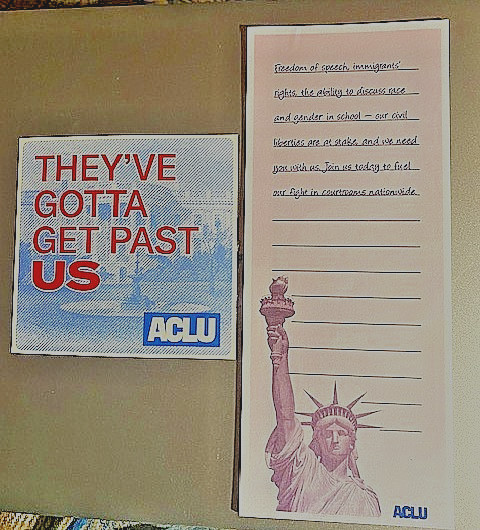 ACLU 2025 Political Sticker/Decal 4×4″ THE Y’VE GOTTA GET PAST US & Memo Pad NEW