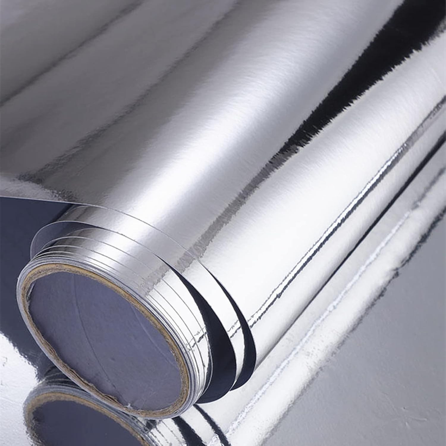Chrome Mirror Silver Vinyl Wrap Sticker Decal Film Self Adhesive