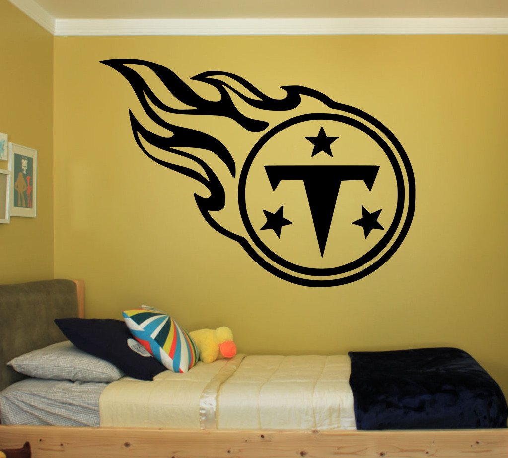 TENNESSEE TITANS LARGE WALL VINYL ART DECAL 22X30 INCHES BEDROOM SPORTS LOGO