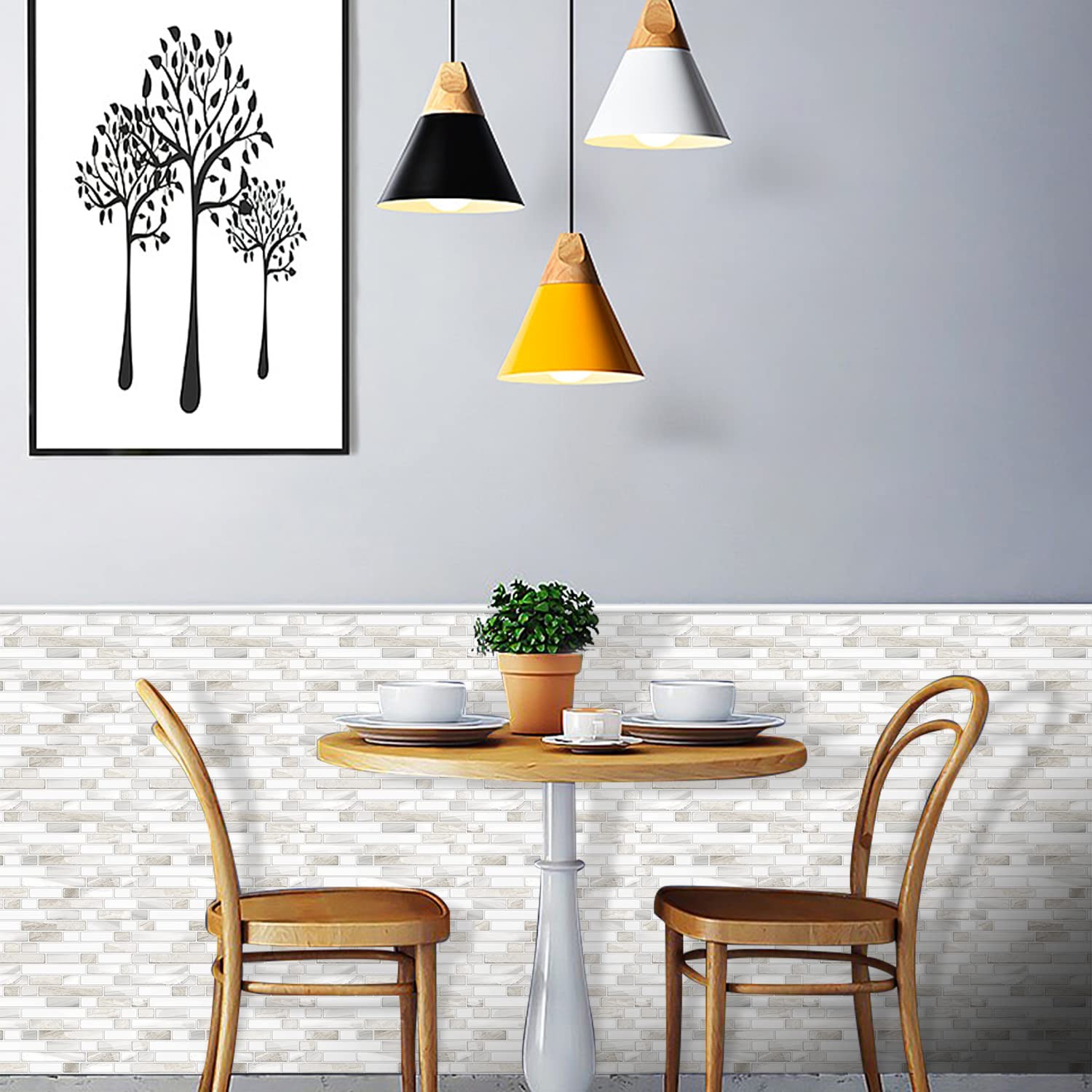 Thicker Design Peel and Stick, Self Adhesive Stick On Tile Backsplash for Kit…