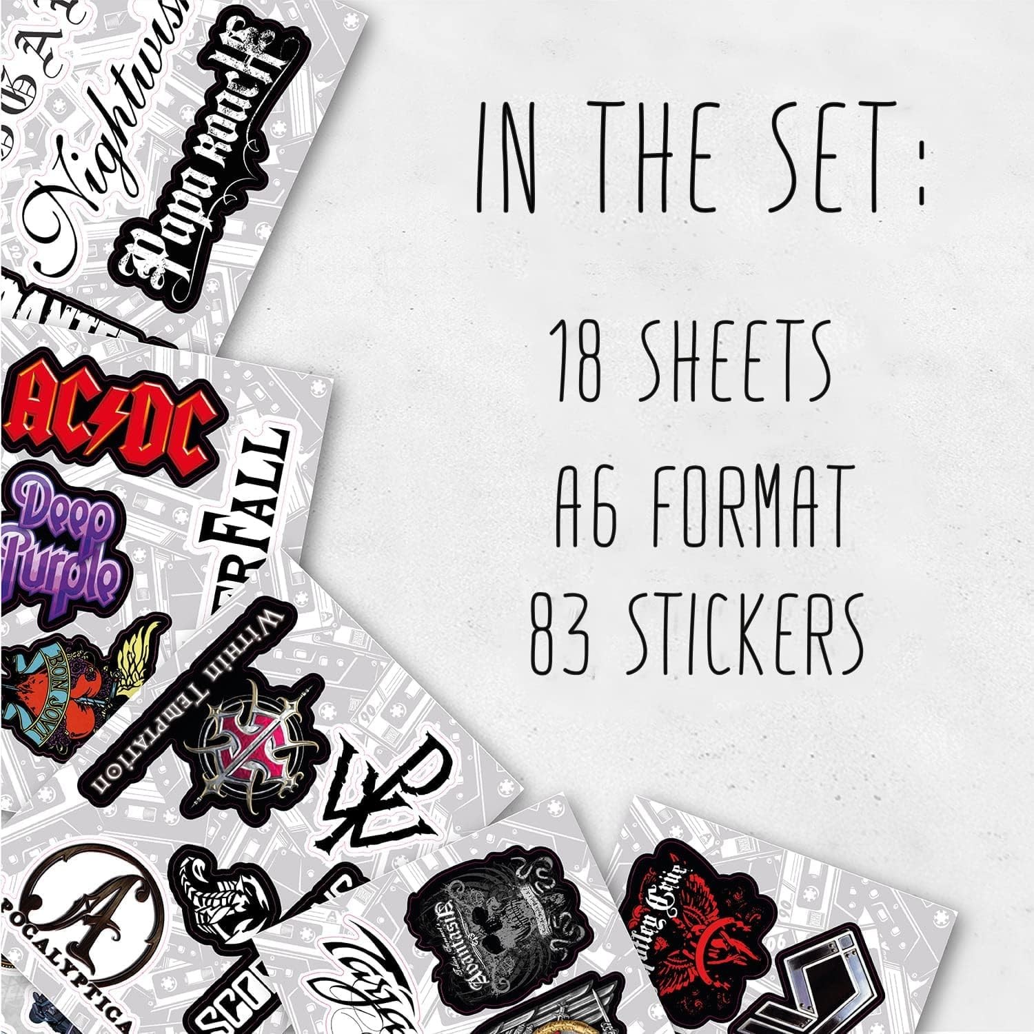 BulbaCraft Legendary Rock Band Stickers – Heavy Metal Laptop Decals – Vinyl Ba
