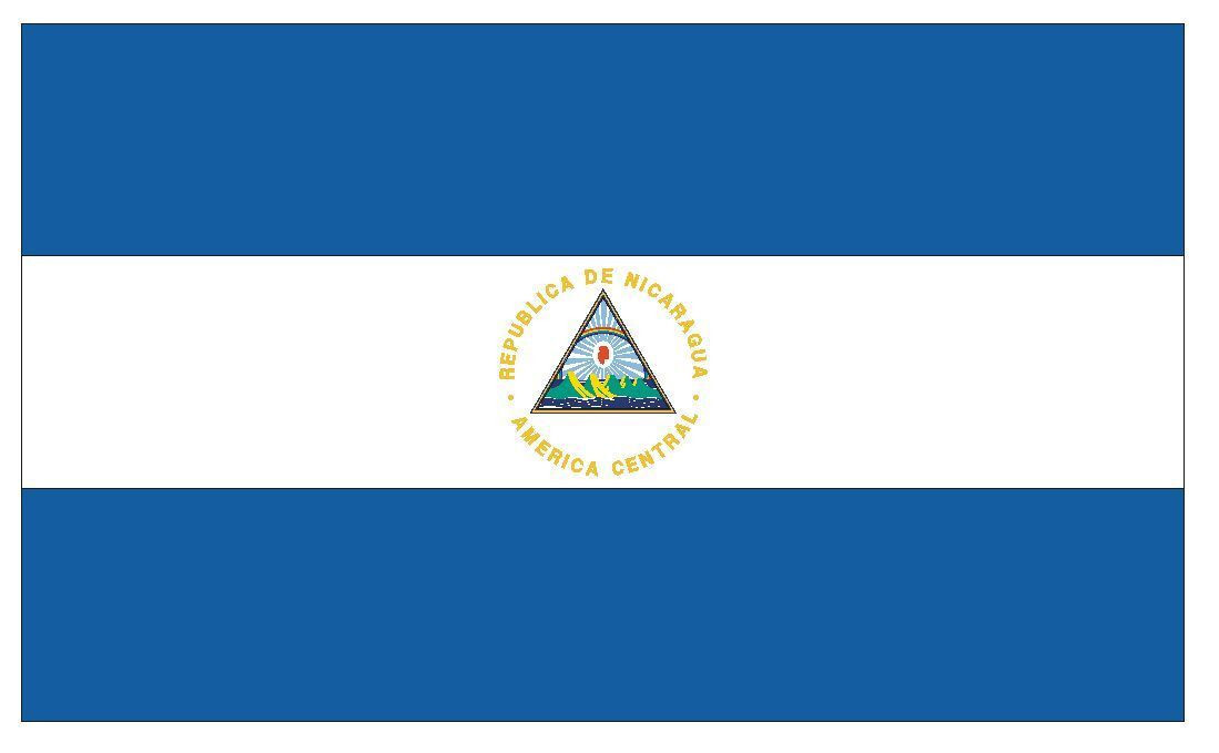 Nicaragua International Flag Sticker Decal F350