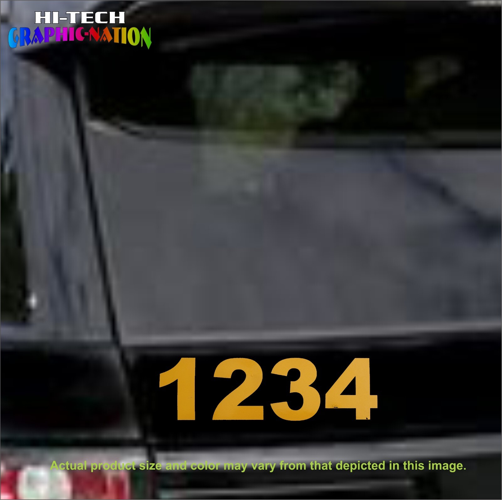 YELLOW REFLECTIVE Street Address Mailbox House ID Number vinyl decal sticker
