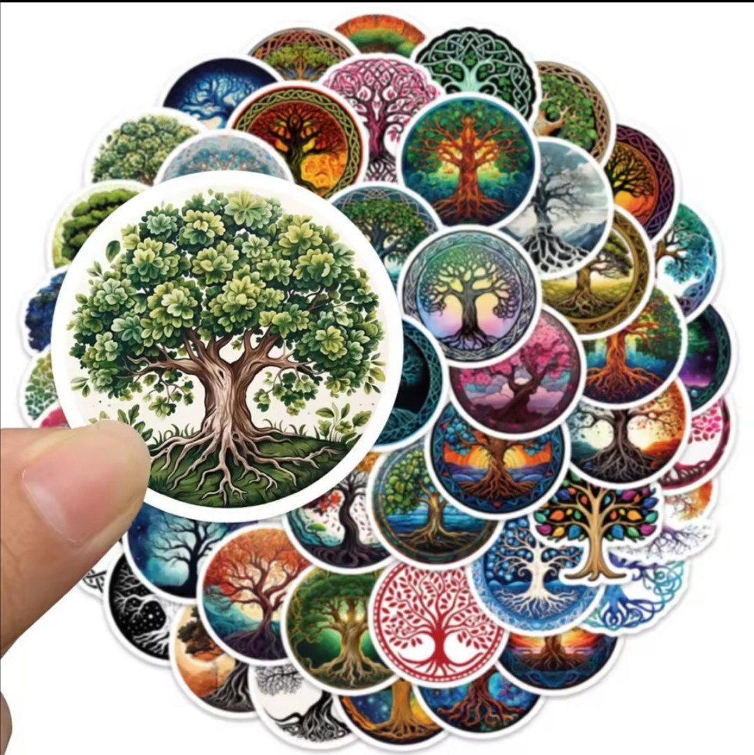 10 PCS Tree of Life Celtic Pagan Totem Stickers 2 BRAND NEW