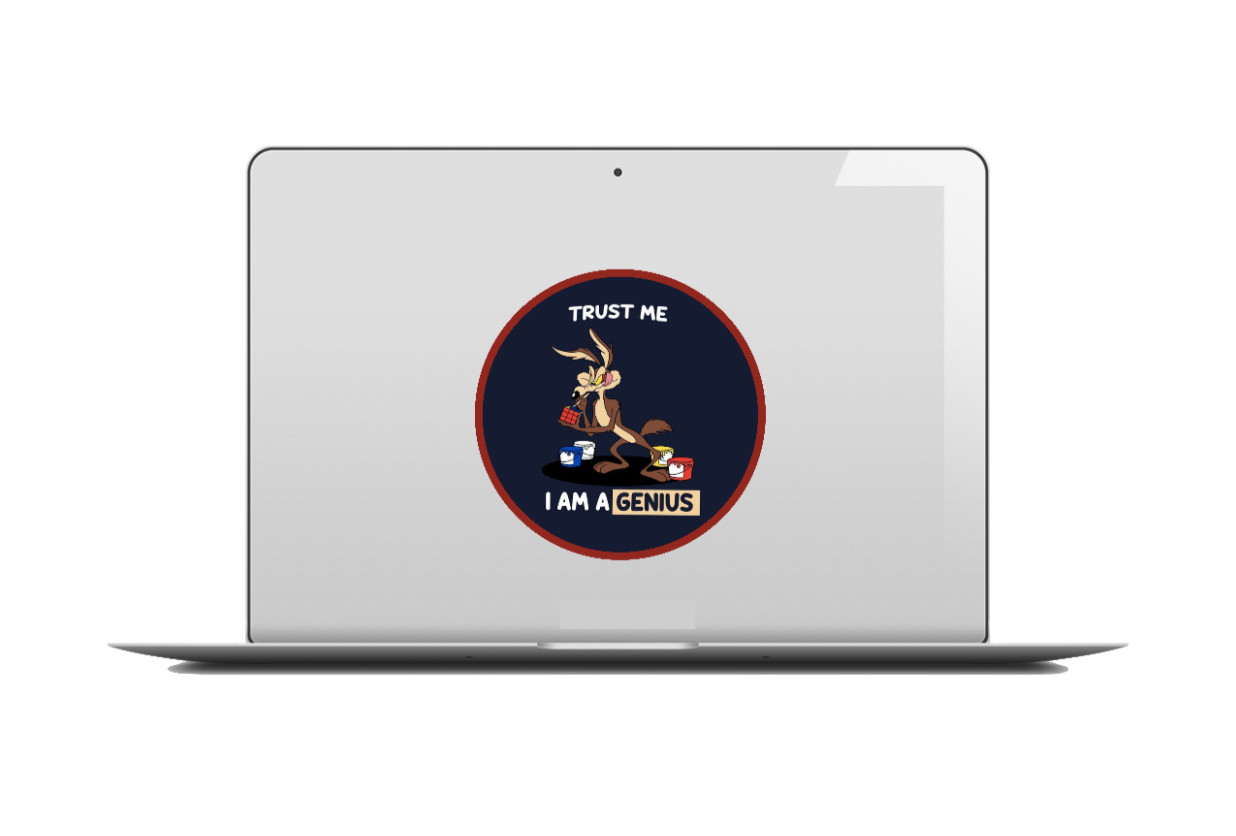 Wile E (Trust Me) – 4″ Handmade Vinyl Decal Vehicle Laptop Cooler Tumbler 26