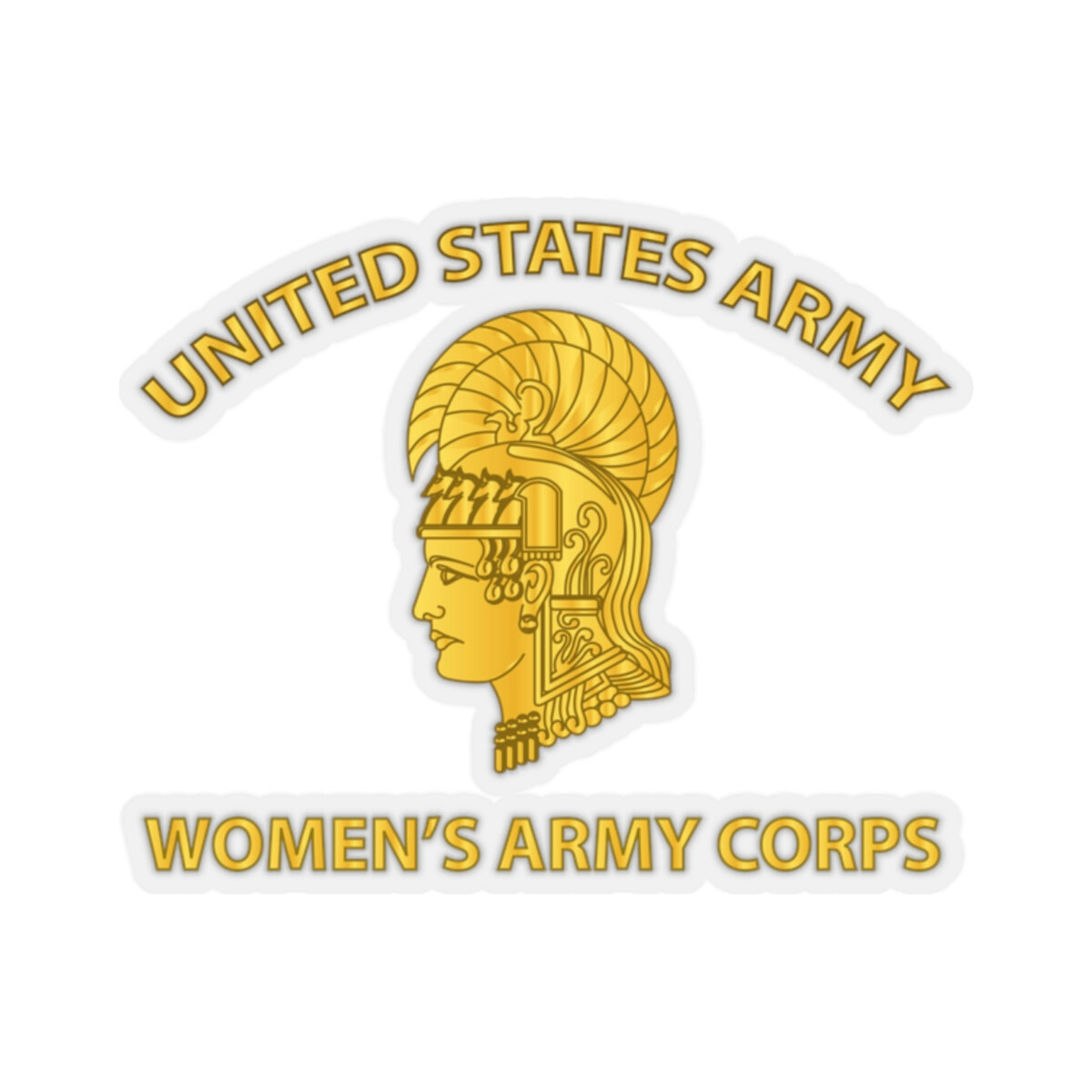 Kiss-Cut Stickers – Army – US Army WAC – Gold