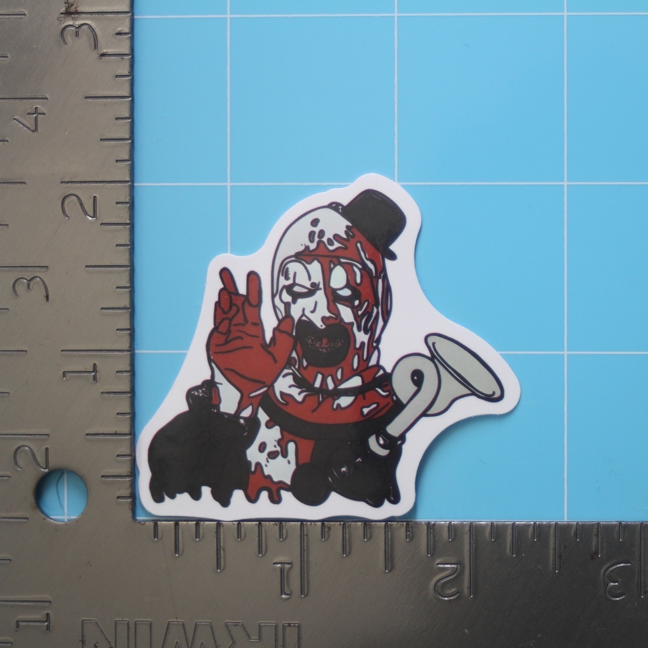 Terrifier Sticker (ART THE CLOWN) Bloody Horror Movie, Gloss PVC Decal