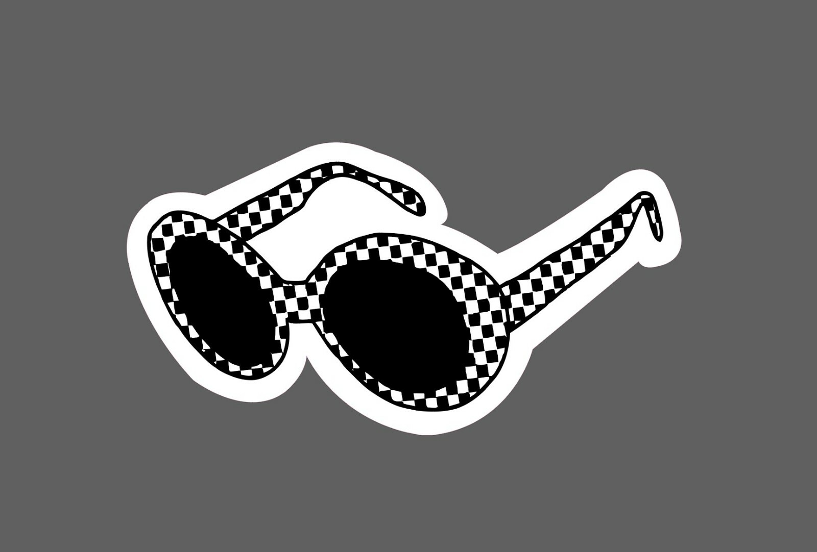 Checkered Sunglasses Sticker Waterproof – Buy Any 4 For $1.75 Each Storewide!