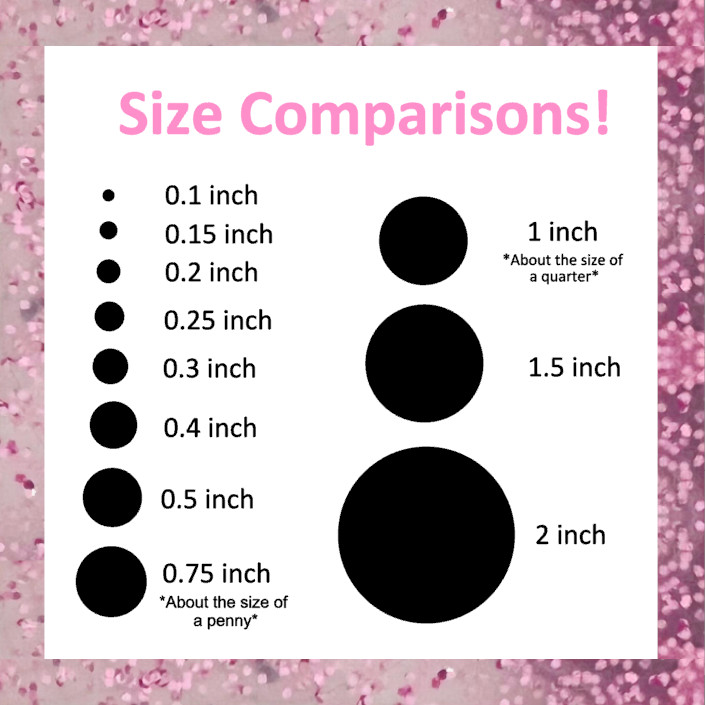 Holographic Sparkle Circle Sticker Sheet! – Choose a Size & Color!