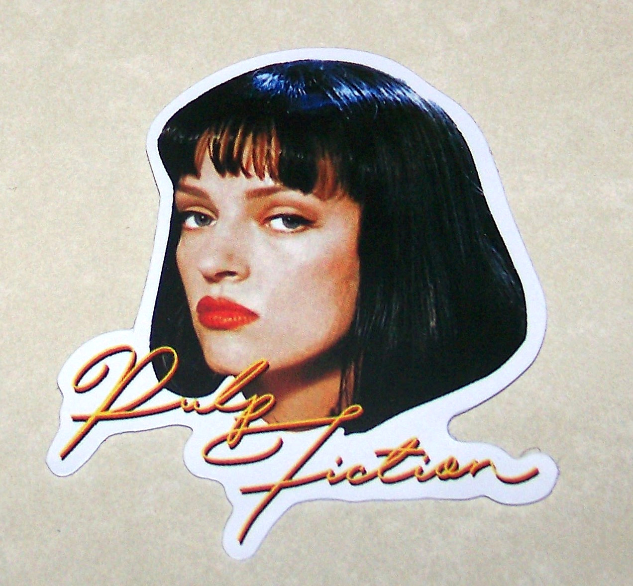 Pulp Fiction Mia Wallace Cut Sticker Decal Movie Tarantino Film PULP FICTION