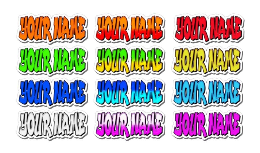 Custom Personalized Vinyl Graffiti Name Decal Sticker Car BLUE or YOUR CHOICE