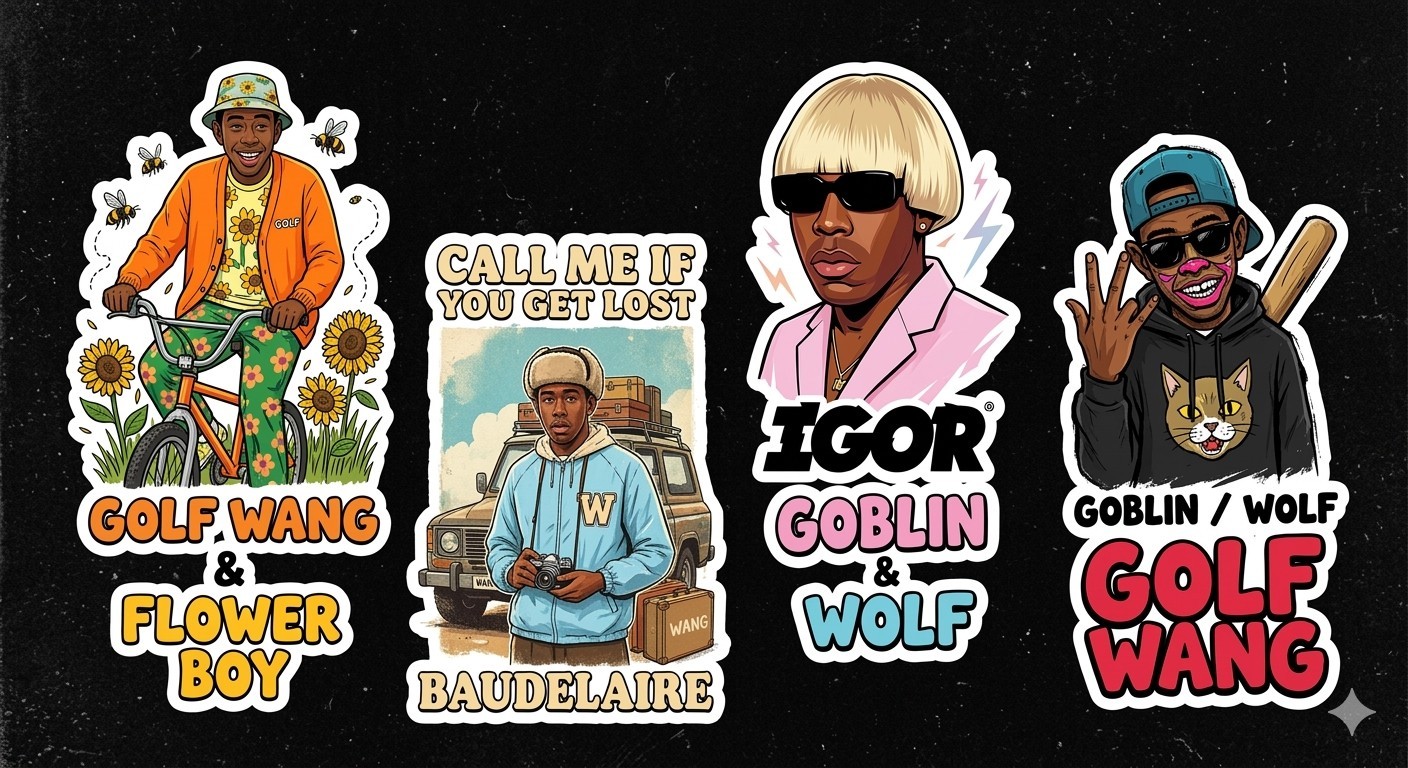 4 Tyler The Creator Stickers Decal Phone Laptop