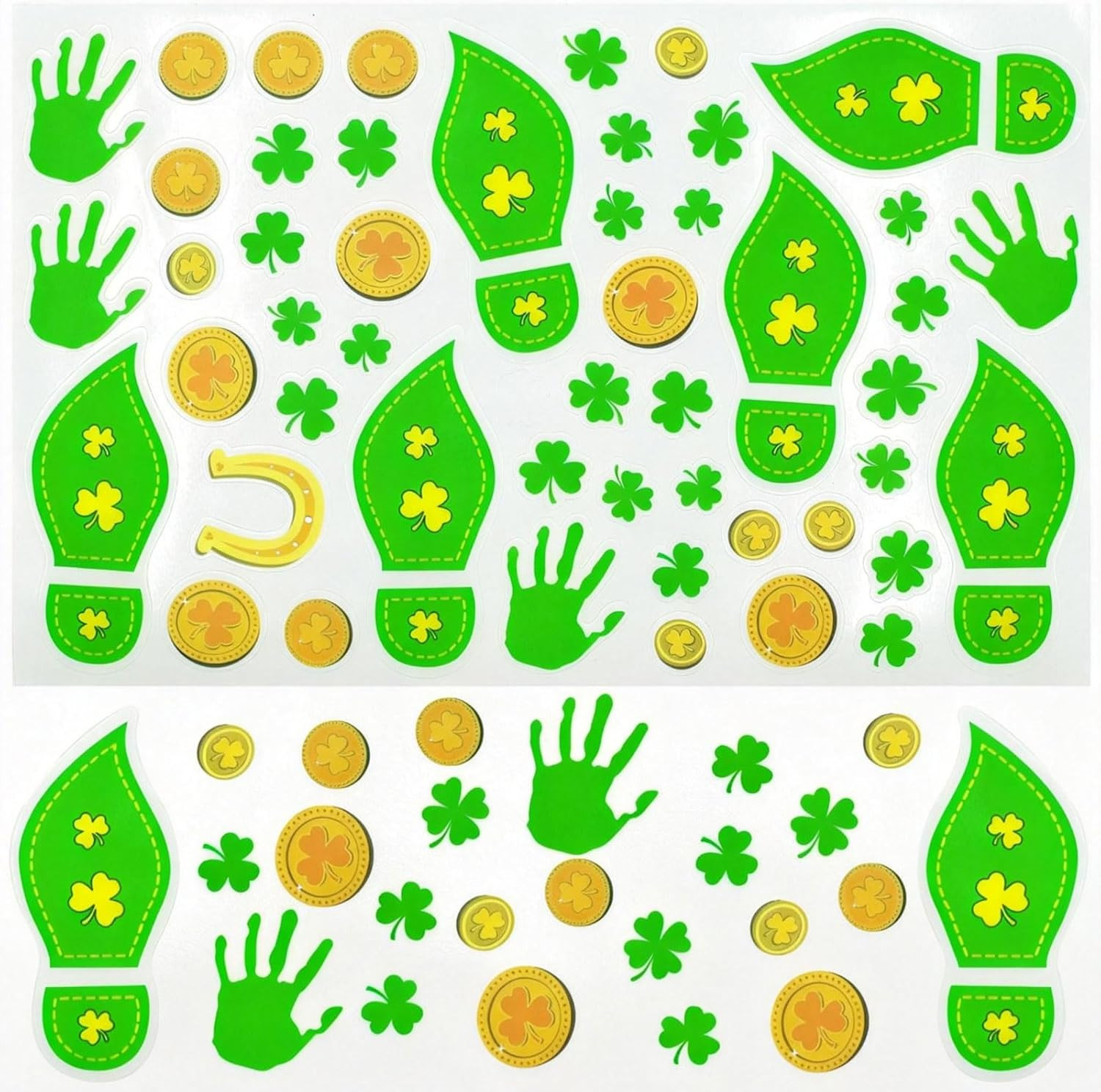 500PCS Leprechaun Footprint Stickers, St. Patrick‘S Day Floor Decals for Kids Ho