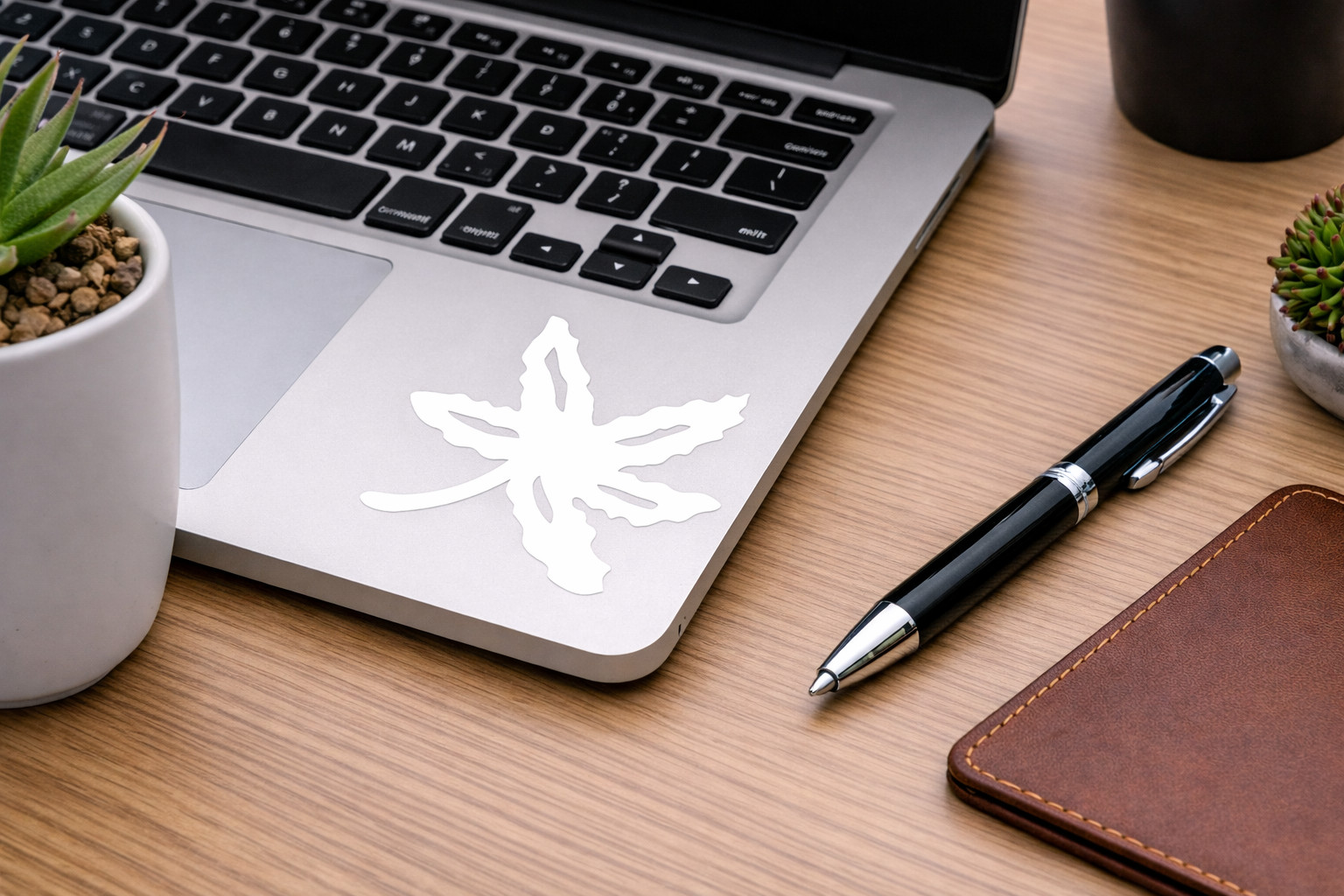 Ohio Buckeye Leaf Vinyl Decal Sticker Car Window Laptop Waterproof 2″-8″