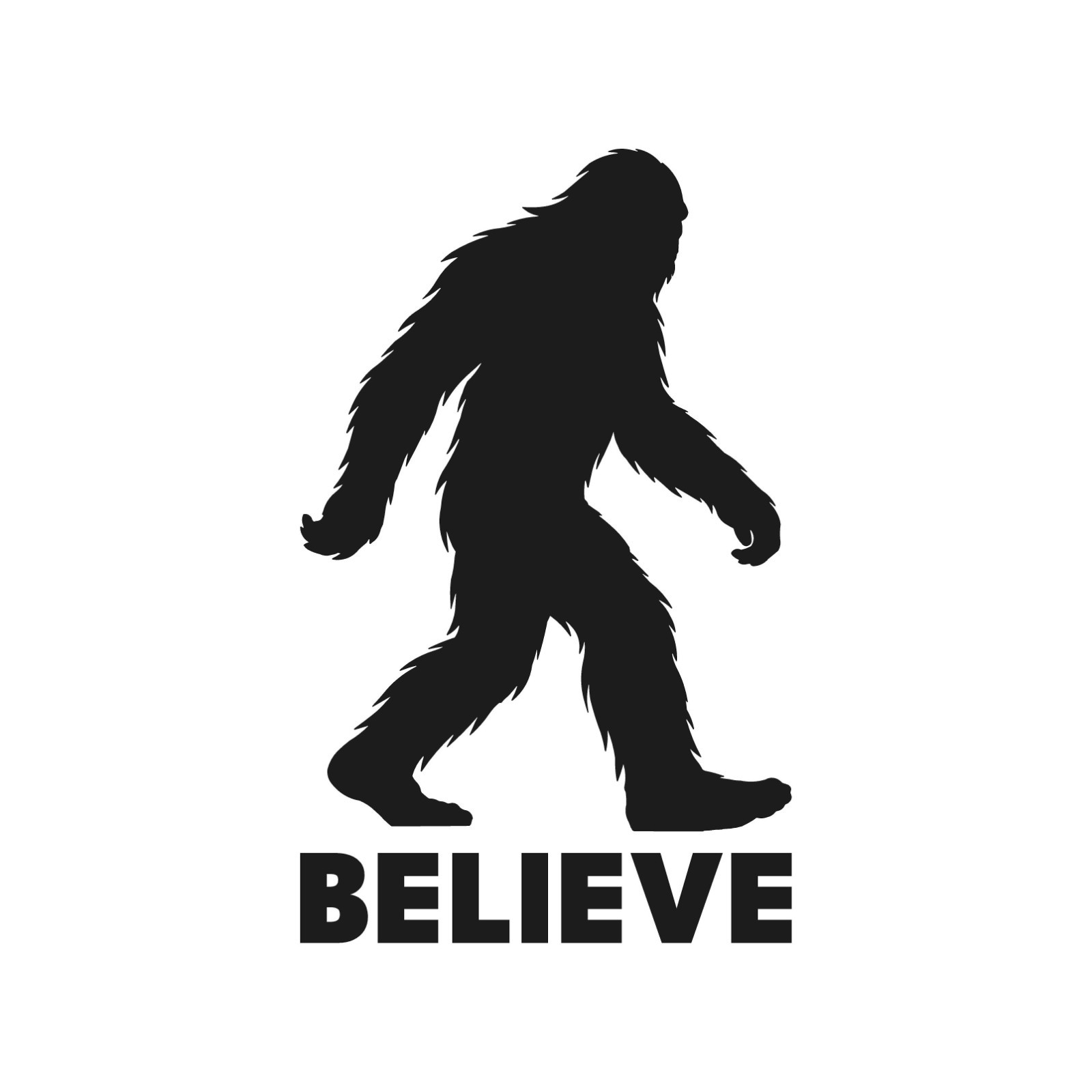 BELIEVE Bigfoot big foot Vinyl Decal Window SUV Laptop Yeti Sasquatch Sticker