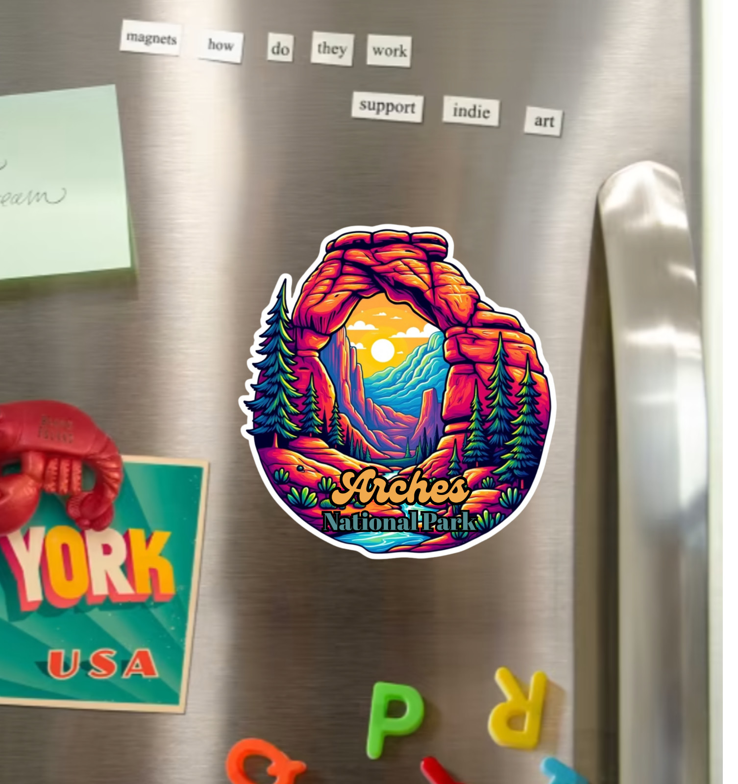 Arches National Park Fridge Magnet or Laptop Sticker