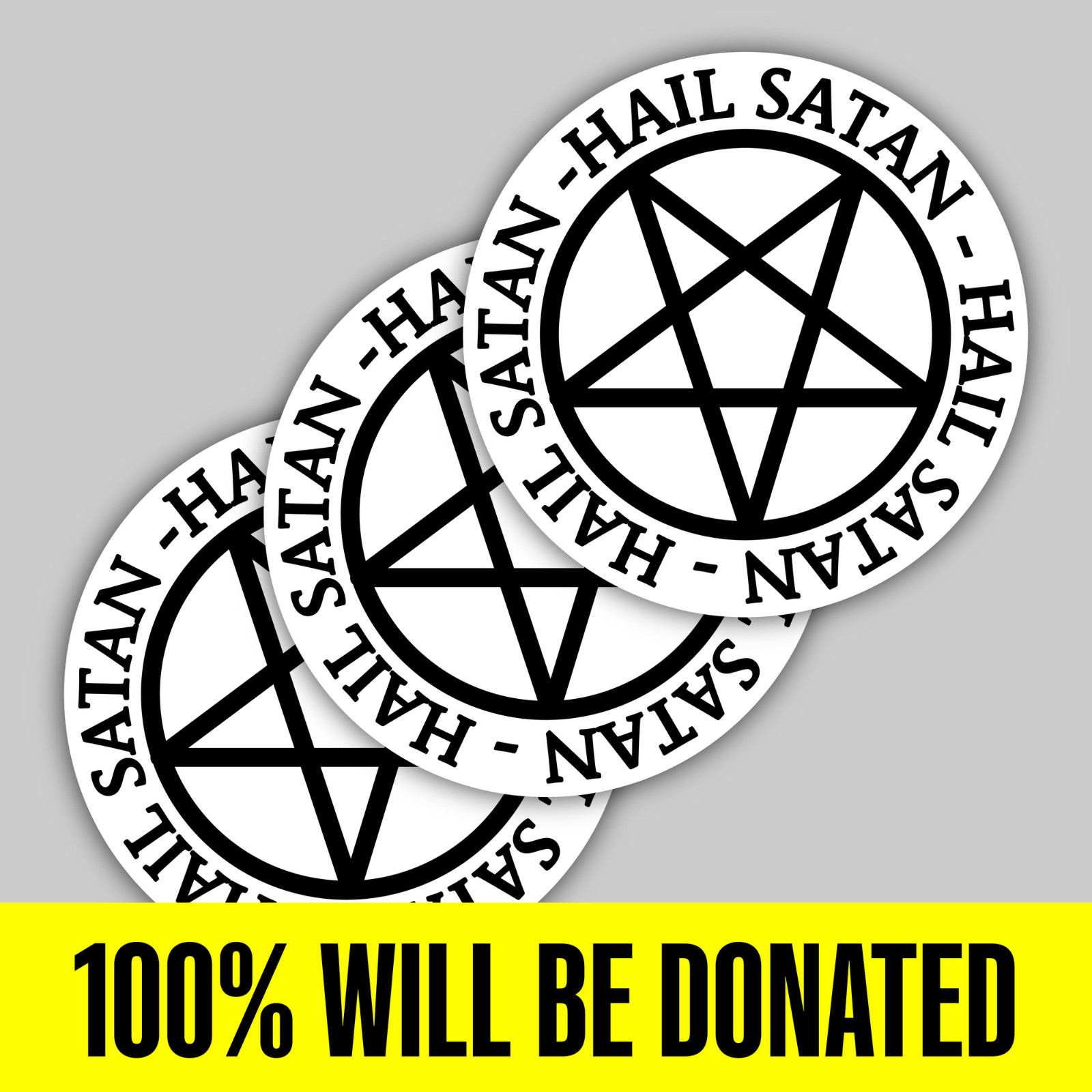 “Hail Satan!” 3 Satanic Sticker Pack (5 inches)