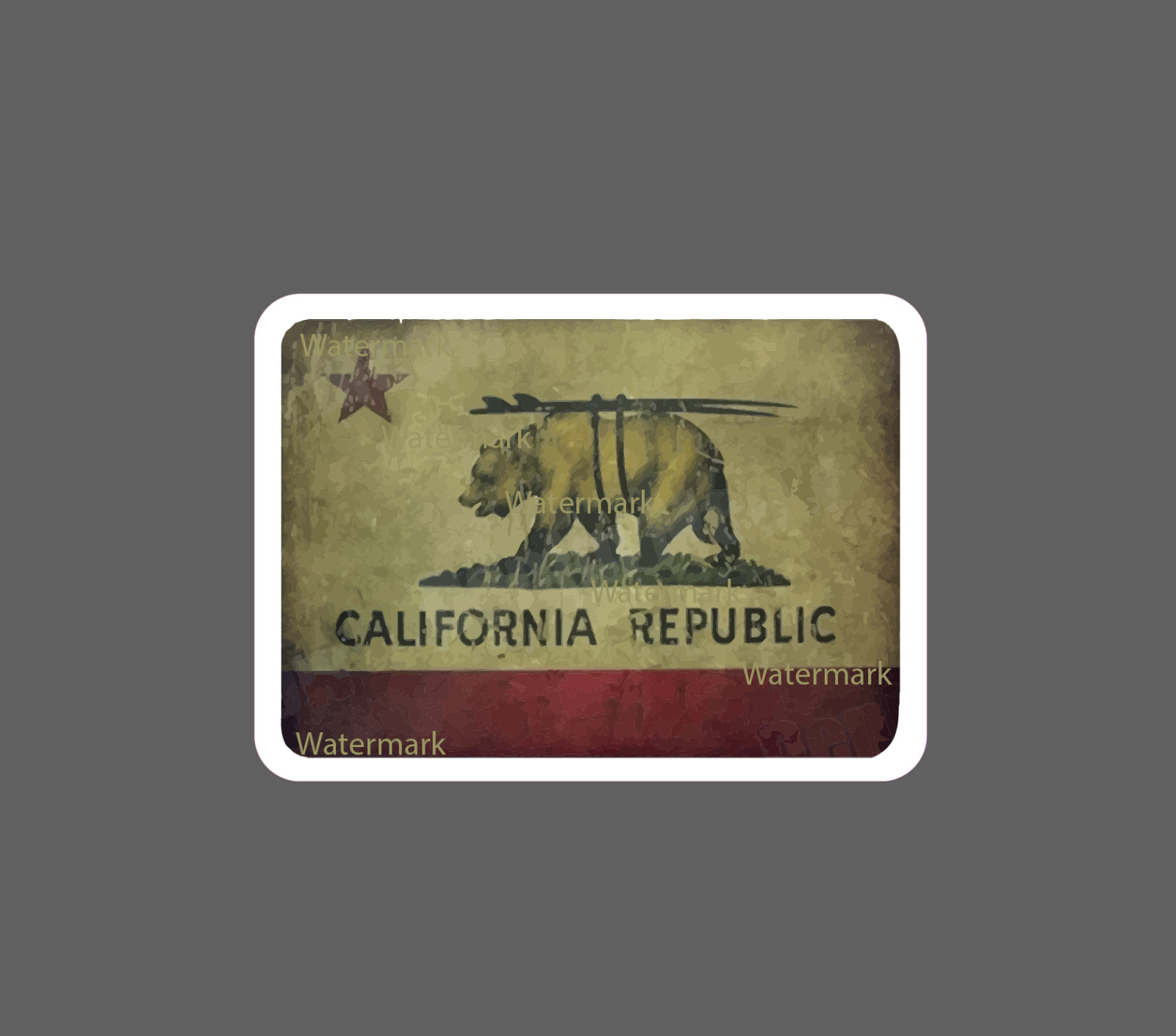 California Grizzly Sticker Surfer Retro NEW – Buy Any 4 For $1.75 EACH Storewide