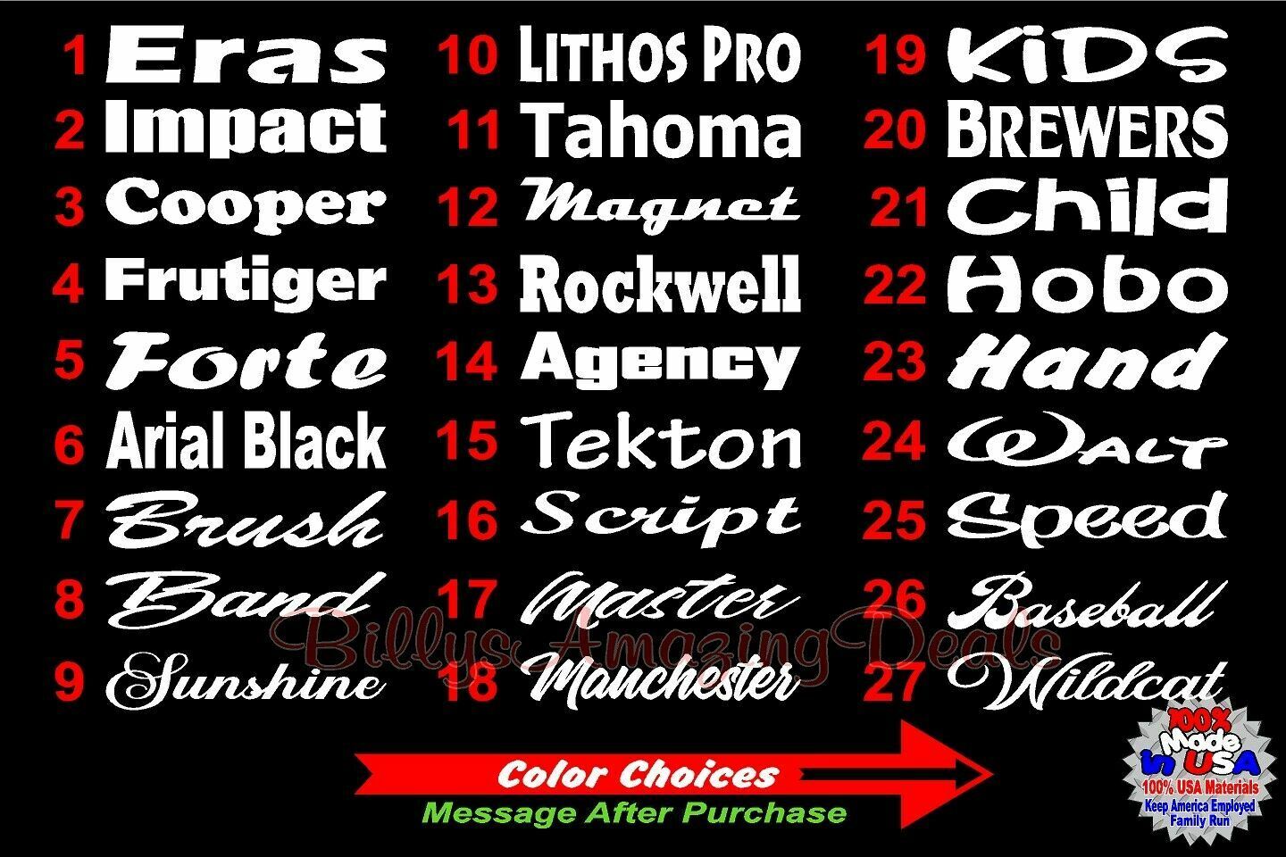Custom 5 x 42 Personalized Text Name Decal Décor Bedroom Wall Art Window Sticker