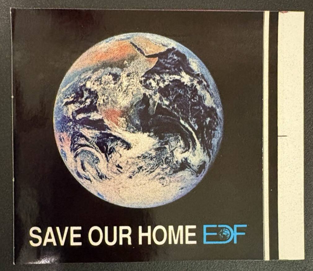 Save Our Home Earth Sticker Environmental Defense Fund EDF 3.25″