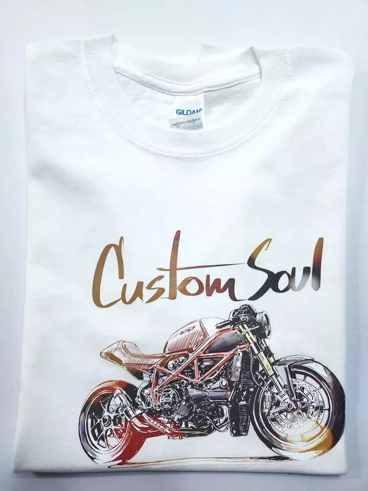 Motorcycle Easy Iron on Sublimation Stickers Biker T-shirts Hoodies Hat (3 Pack)