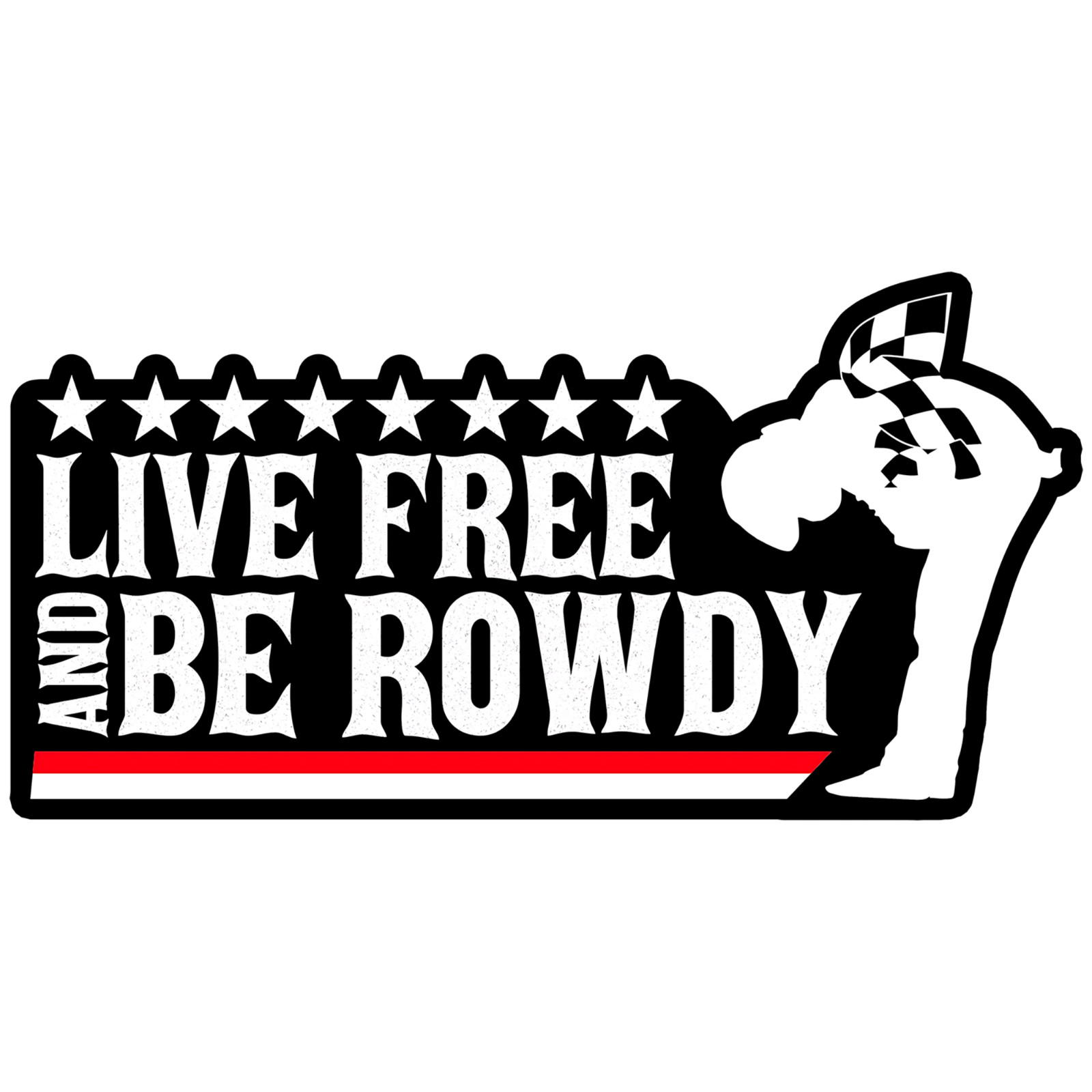 Kyle Busch Tribute Commemorative Vinyl Sticker Decal Live Free and Be Rowdy