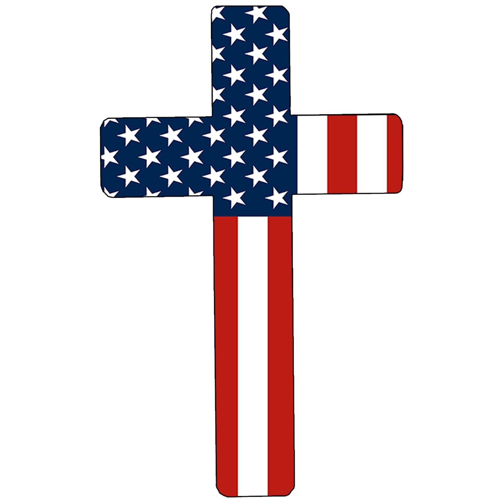Large Flag Cross US United States of America USA Car Truck Window Decal Stick…