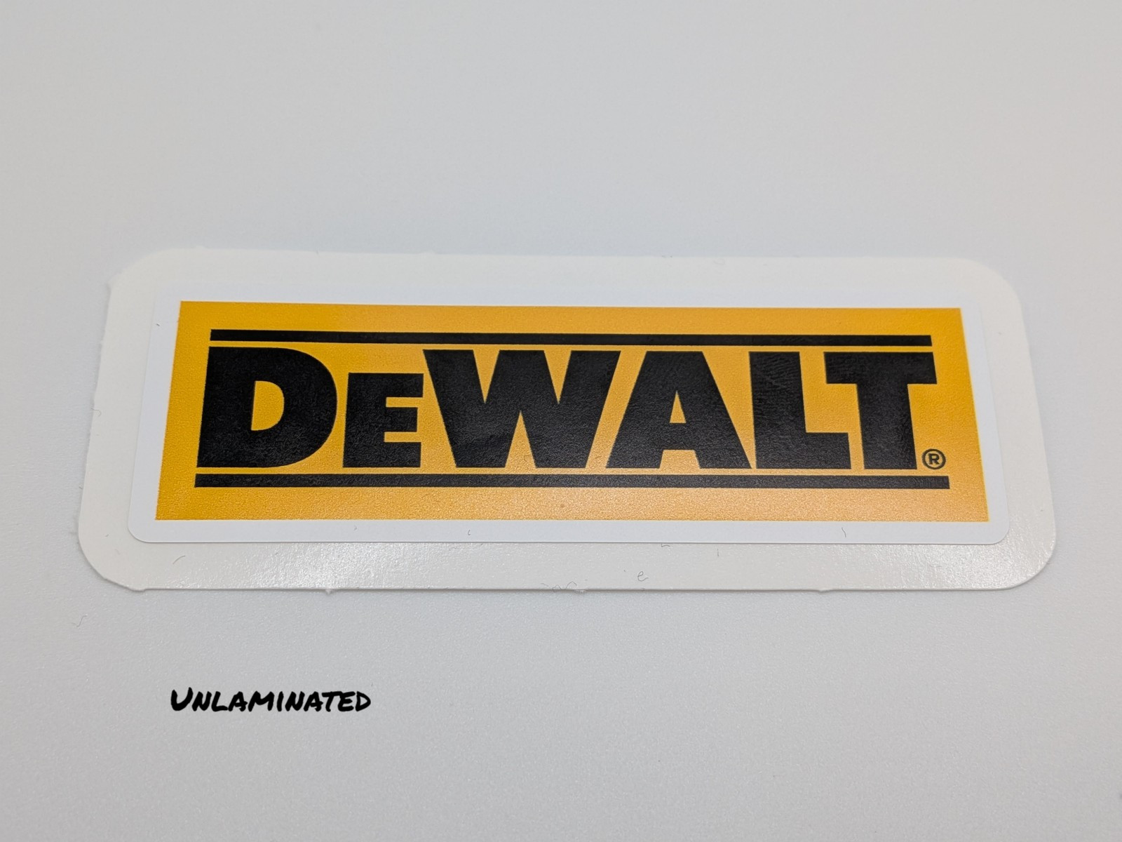 DEWALT Vinyl Sticker Outdoor Grade Decals for Laptop Bottle Cars
