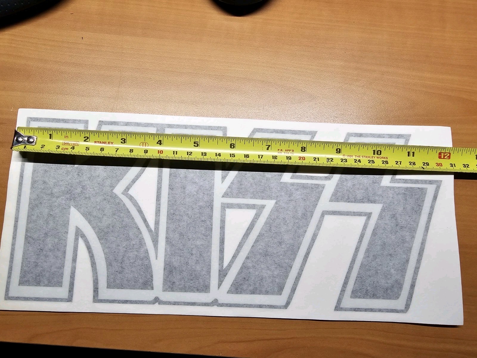 Large Custom Reflective KISS Logo Vinyl Decal, Oversized To Be Seen. Wow!