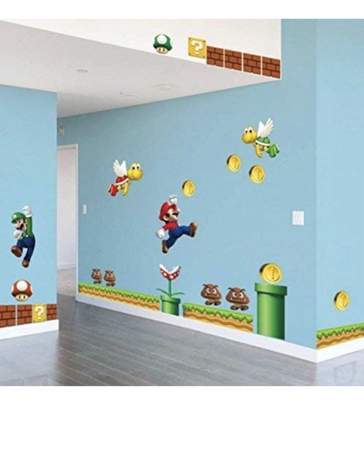 -Super Mario Brothers Wall Decals – Super Mario Build a Scene Vinyl Wall Sticker