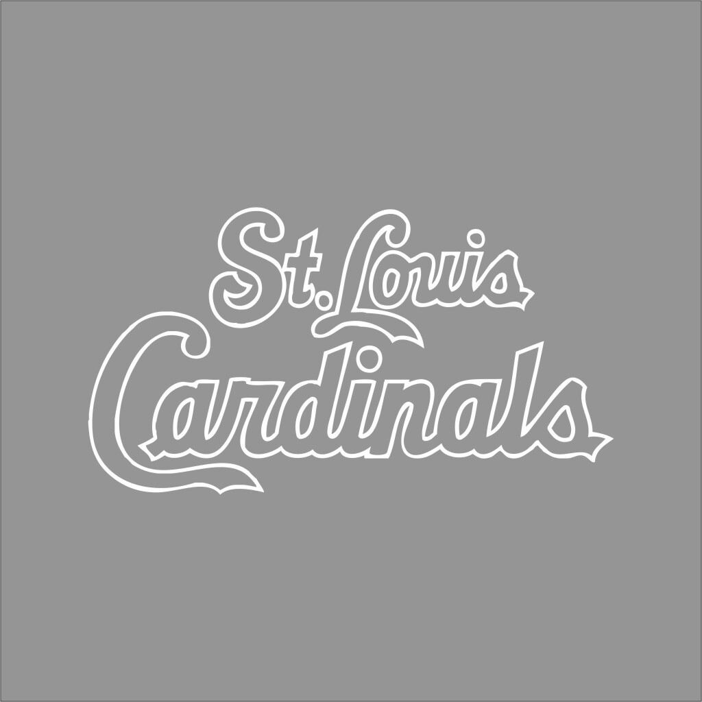 ST Louis Cardinals #3 MLB Team Logo 1 Color Vinyl Decal Sticker Window Car Wall