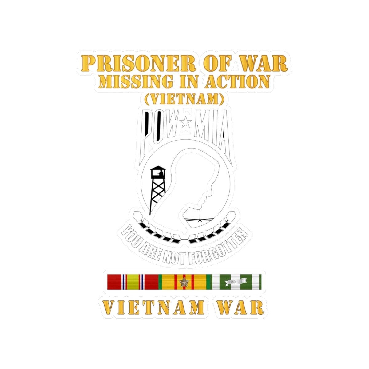 Kiss-Cut Vinyl – POW – MIA – VIetnam w VN SVC