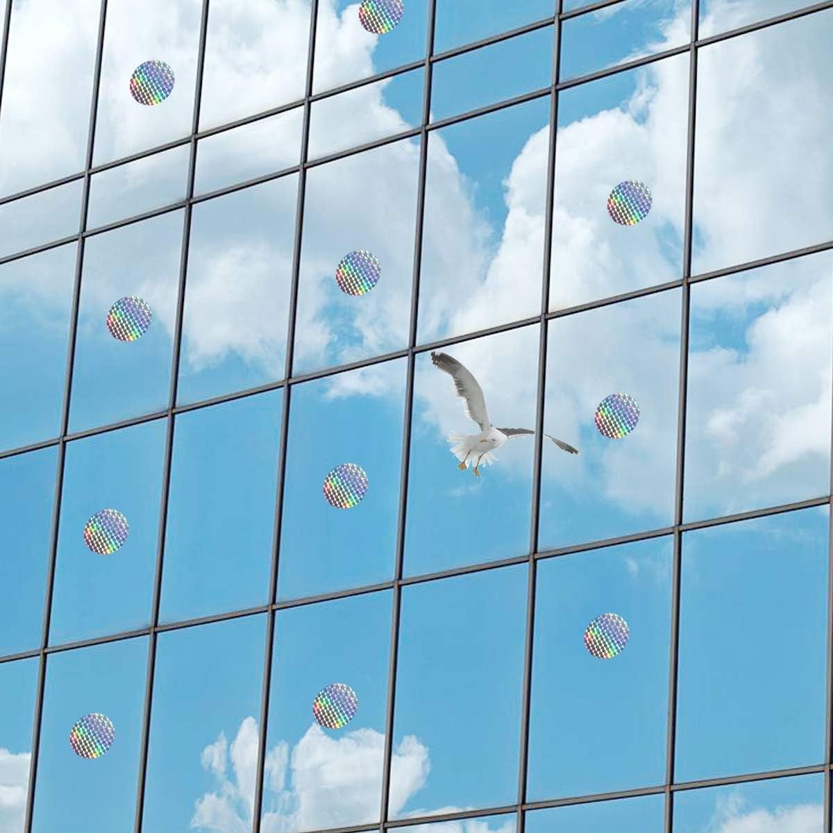 Reflective Bird Strike Window Stickers 20 Pieces Circular Clings for Windows