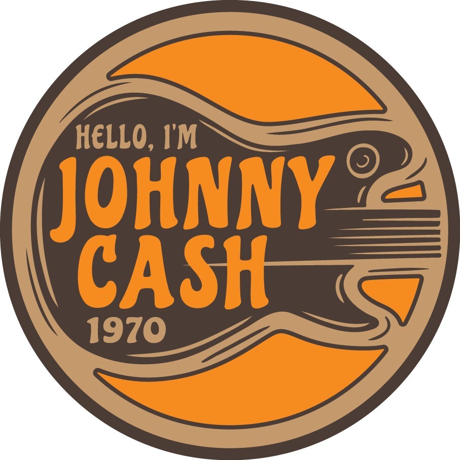 Hello I’m JOHNNY CASH 1970 Guitar Waterproof Vinyl Decal STICKER Car Truck