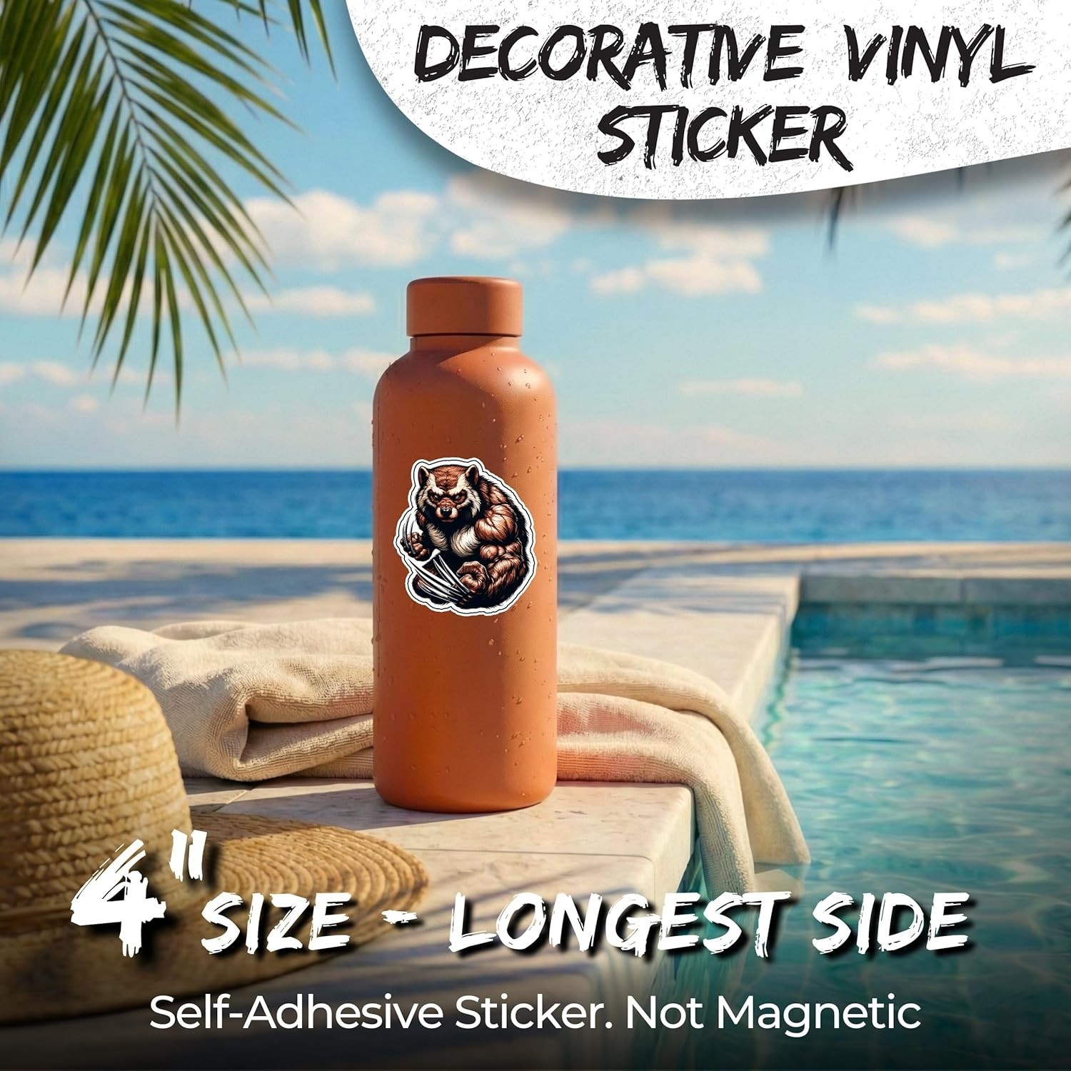 Compact 4-Inch Wolverine Lover Sticker – Colorful Vinyl Decal for Personal Touch